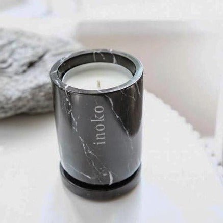 Inoko Marble Vessel & Candle - Small