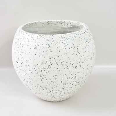 Terrazzo ball pot. 