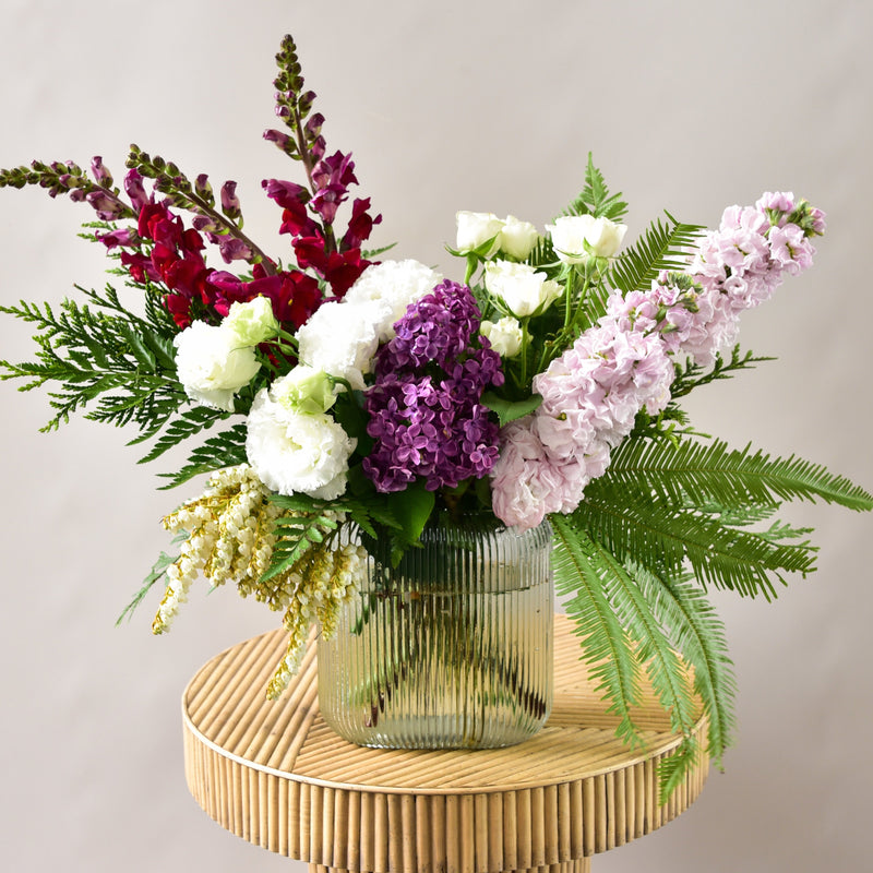 Floral Arrangement in Leofei Glass Vase