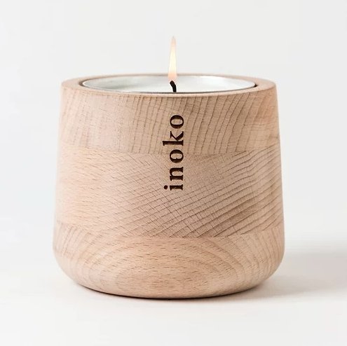 Inoko Timber Vessel & Candle - Large