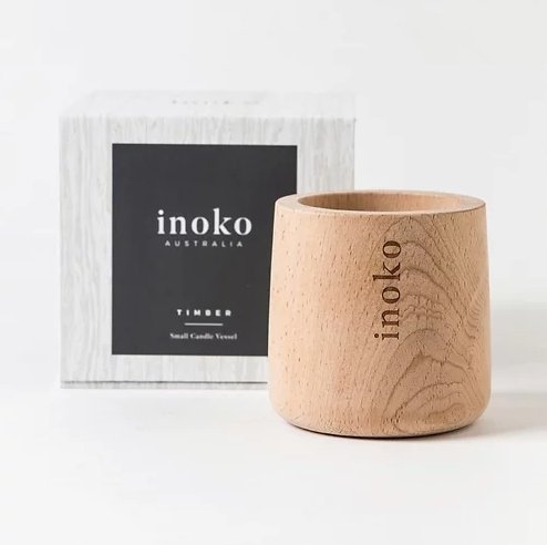 Inoko Timber Vessel & Candle - Small