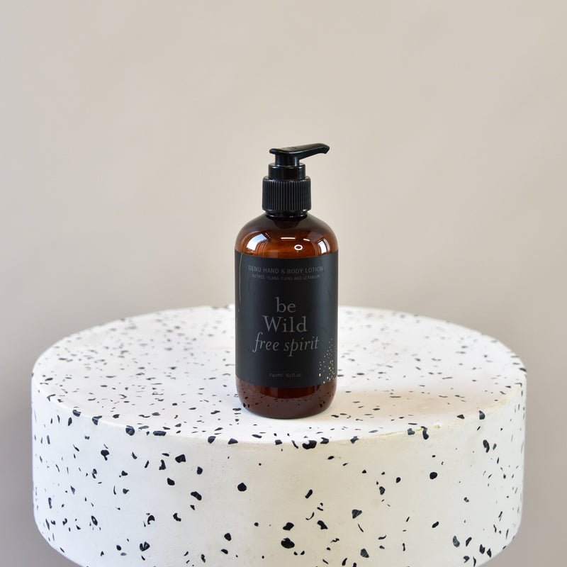 Seductive Hand & Body Lotion | Be Wild Free Spirit | The Branche; Indulge in silky smooth skin with our hydrating hand and body lotion. Infused with a seductive scent, our lotion is made with natural ingredients like cocoa butter and avocado for nourished and supple skin