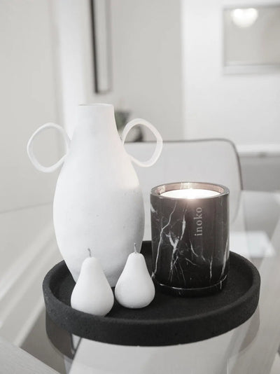 Inoko Marble Vessel & Candle - Large
