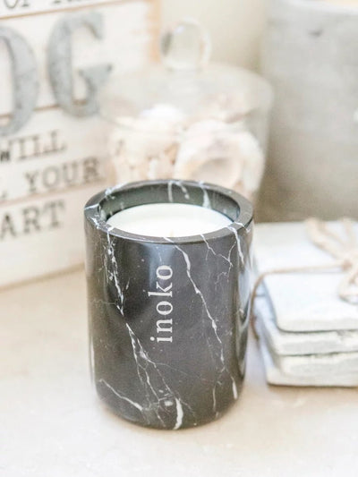 Inoko Marble Vessel & Candle - Small