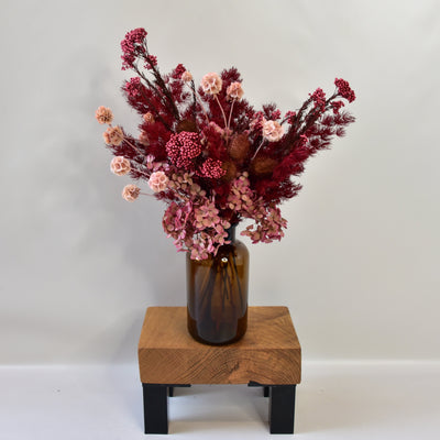 Dried Arrangement in Amber Bottle - Large