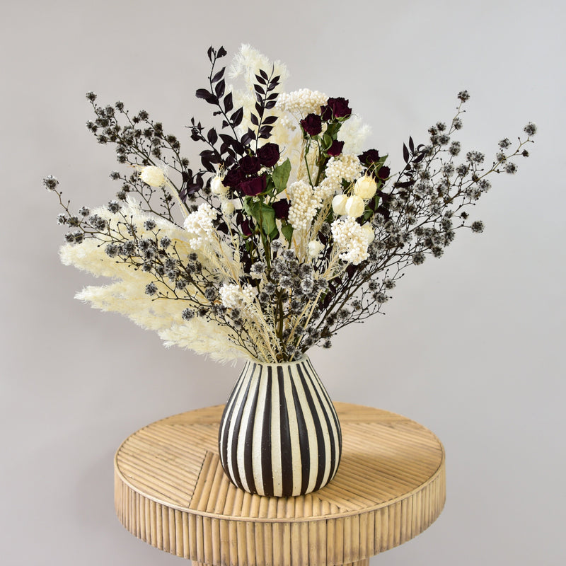 Dried Flower Arrangement in Striker Vase