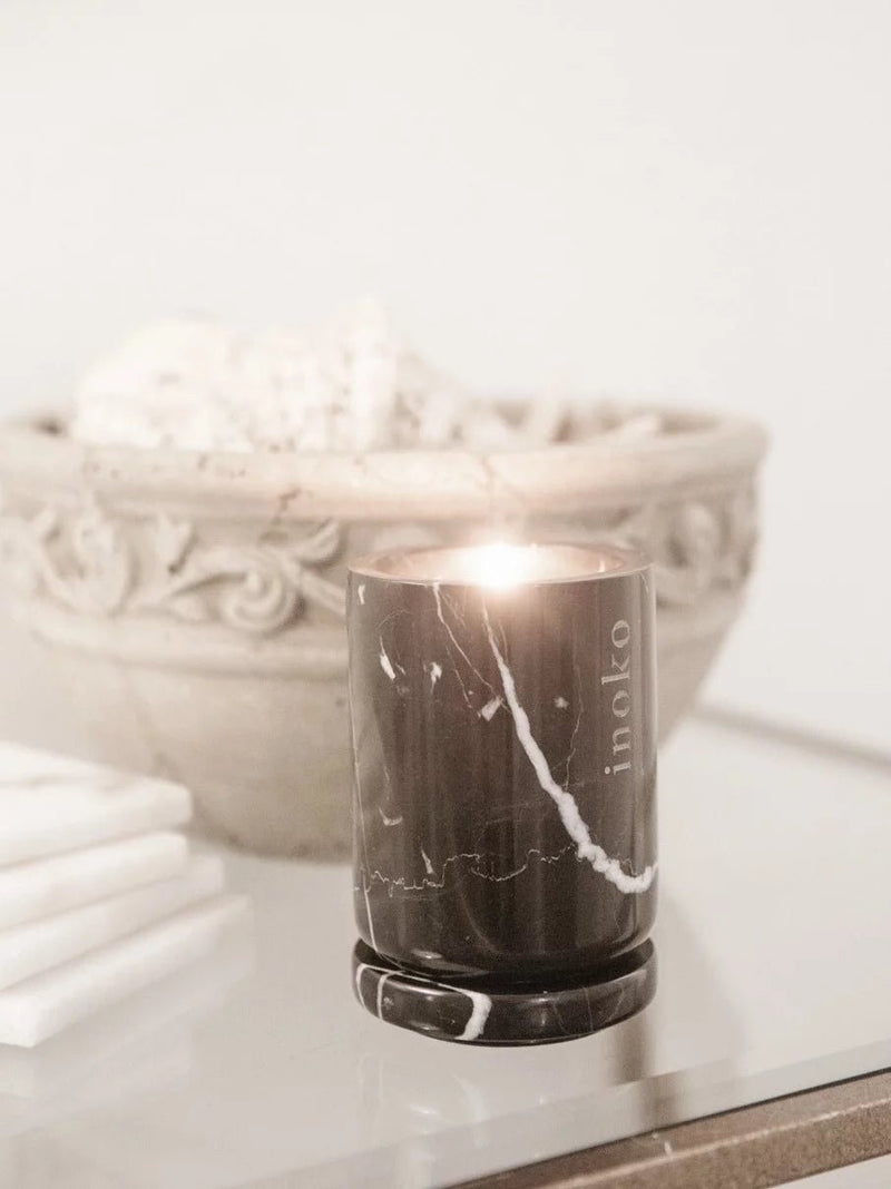 Inoko Marble Vessel & Candle - Small